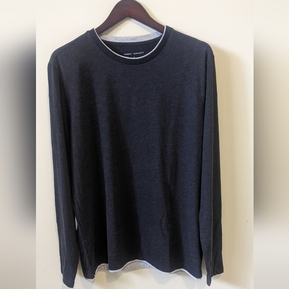 Robert Barakett Long Sleeve Shirt Grey - Picture 1 of 4